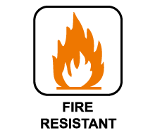 Resistant to fire damage and won't assist the spread of fires.